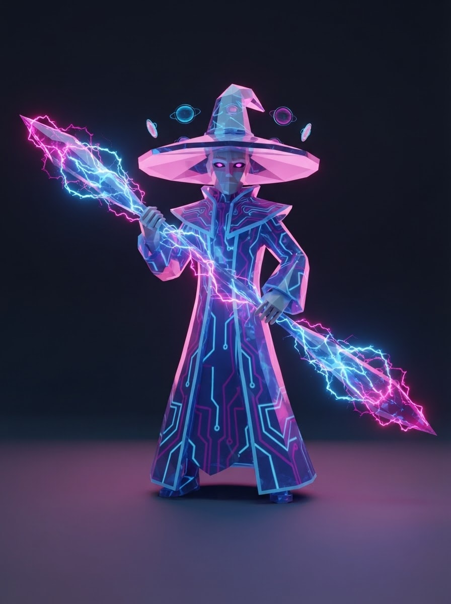 Mago de cristal tecnológico