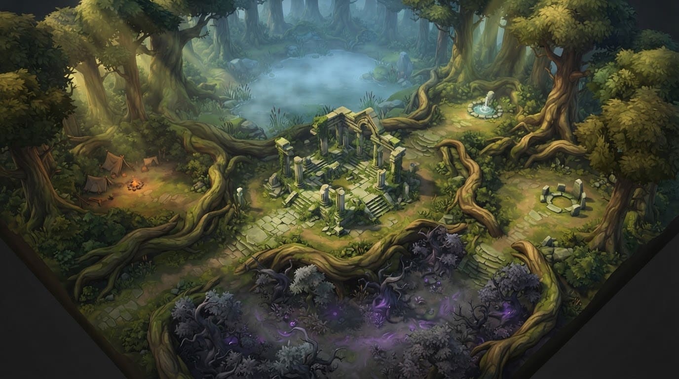 An ancient forest sanctuary in decay