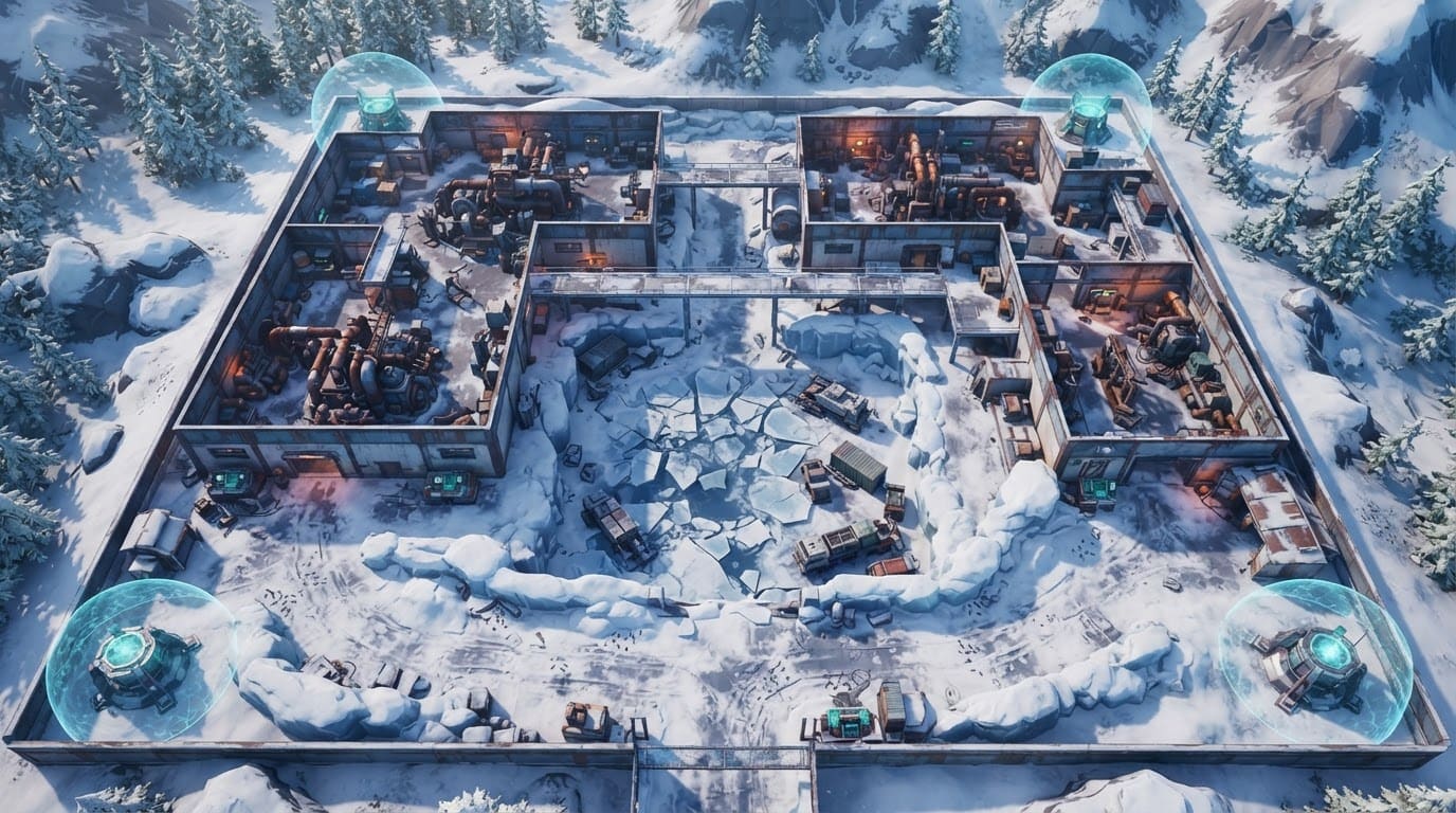 Frozen industrial facility