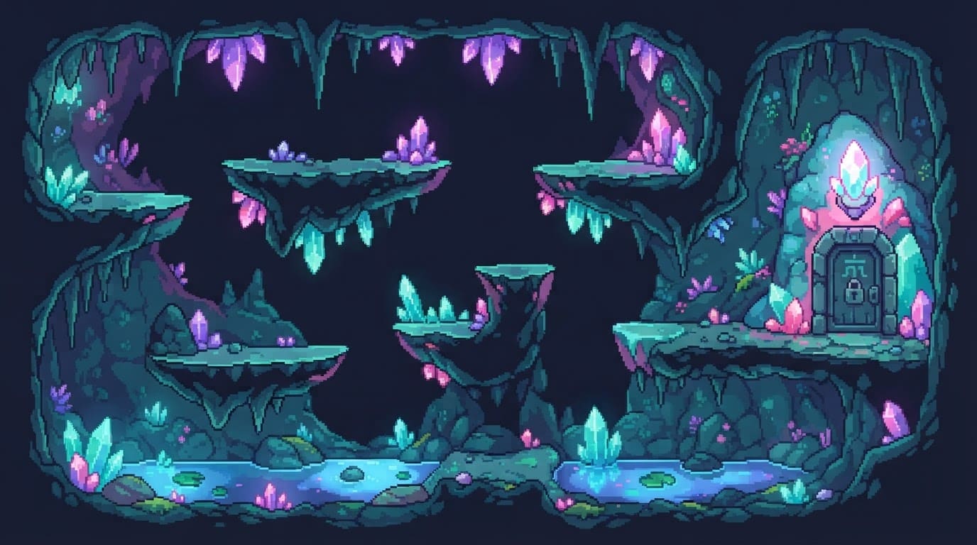 Underground crystal cave