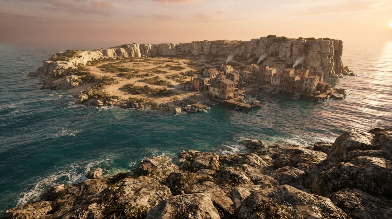Île côtière isolée