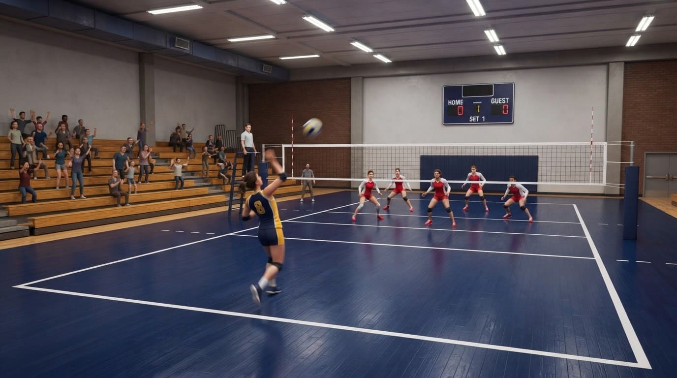 University gymnasium court