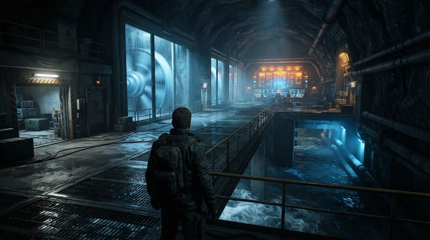Underground hydroelectric power cavern