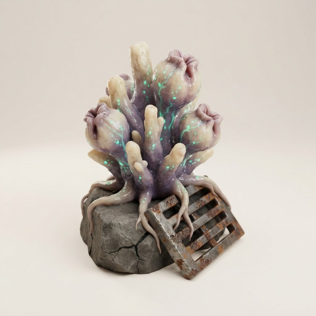 Image: Concept art of a single stationary organic growth