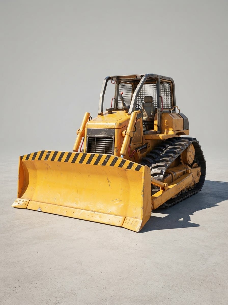 Bulldozer con pala gigante