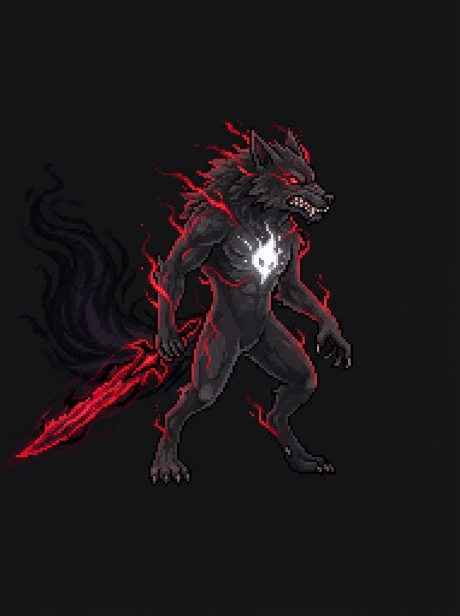 Geistwolf mit Schattenklinge