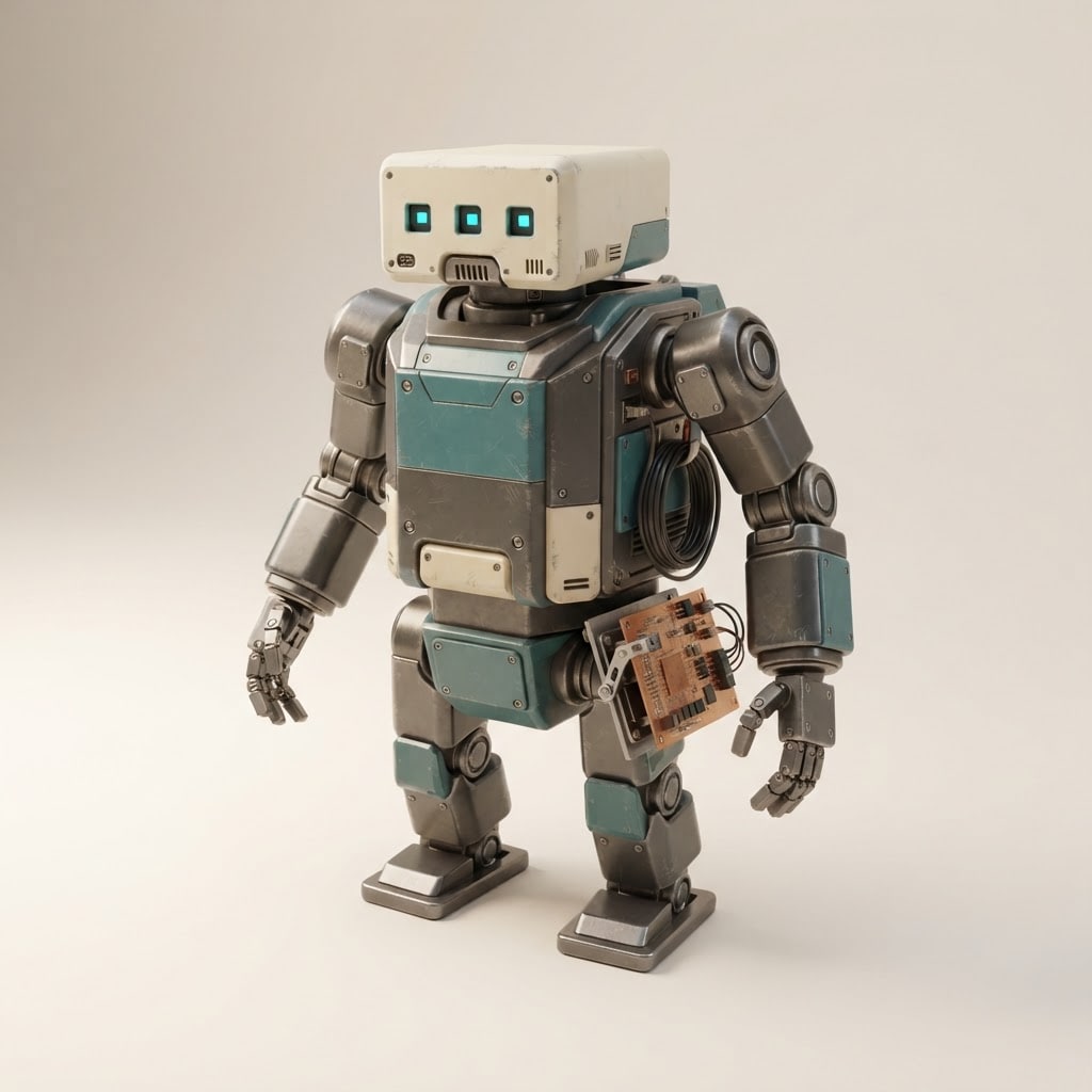 Image: Polished 3D hard-surface concept render of a singl