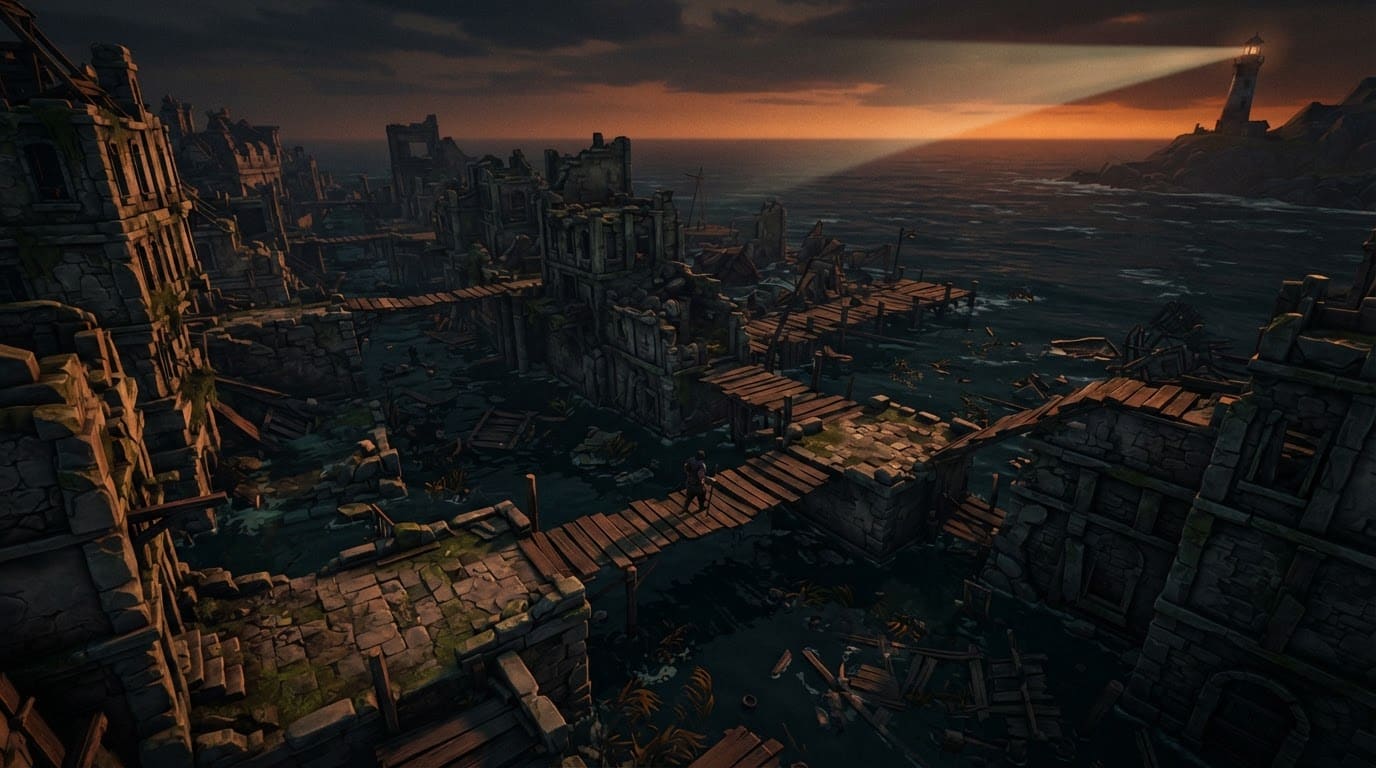 A haunted coastal ruin city