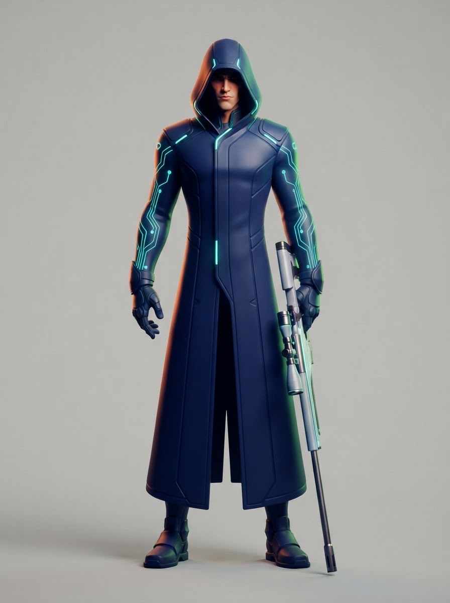 Hooded tech sniper