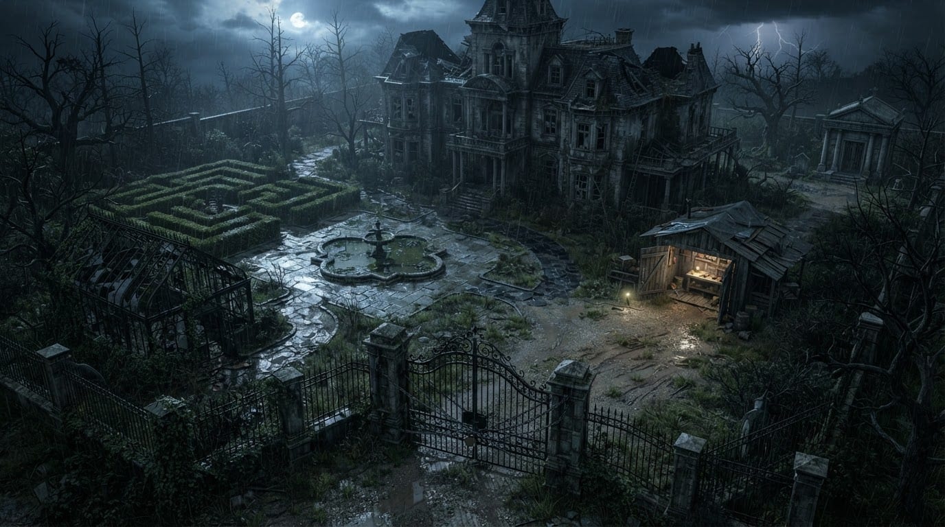 The Overgrown Grounds Outside