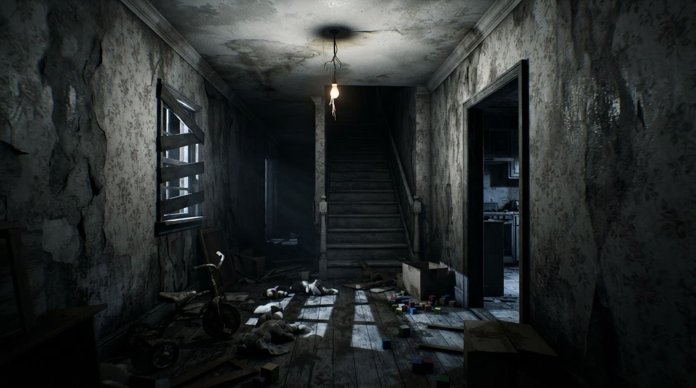 A decaying suburban house