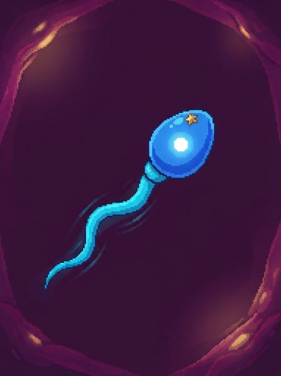 Espermatozoide veloz azul
