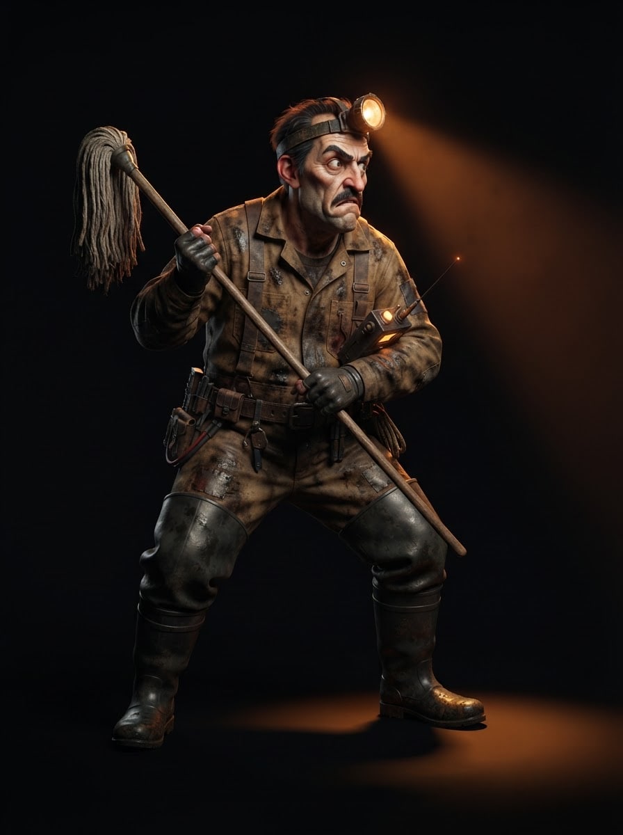 A cornered groundskeeper