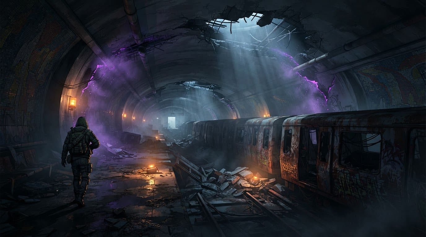 Abandoned underground transit hub