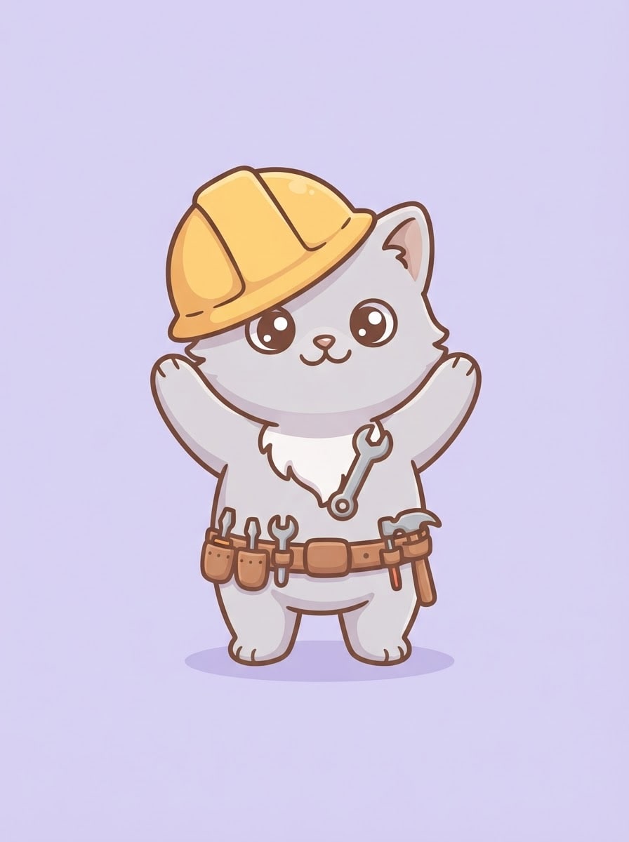 Tiny intern Pebble the kitten