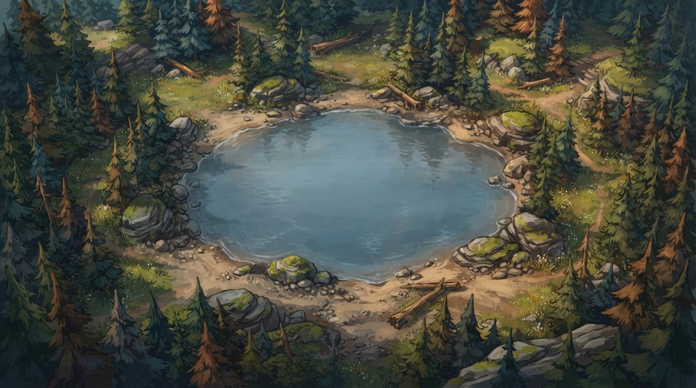 La clairière au bord du lac