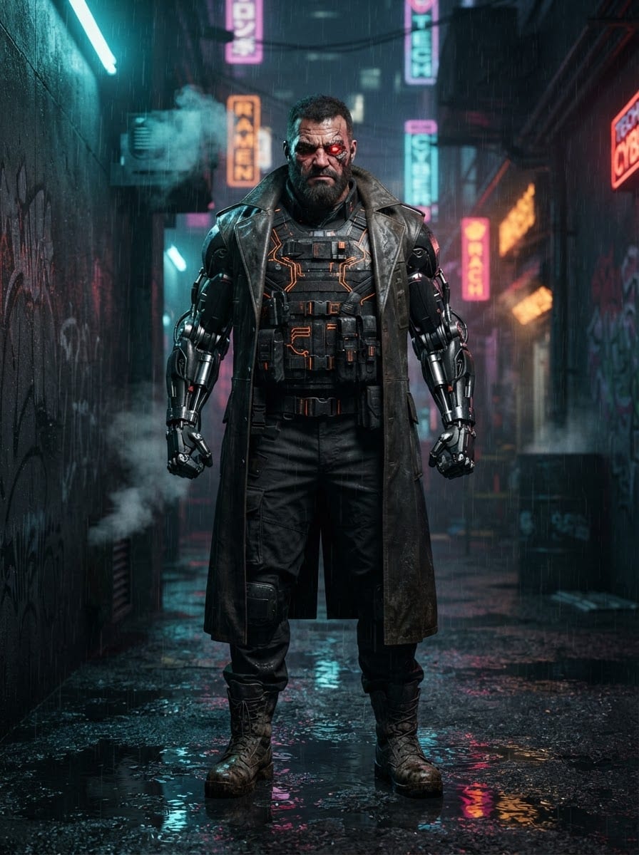 Augmented mercenary soldier
