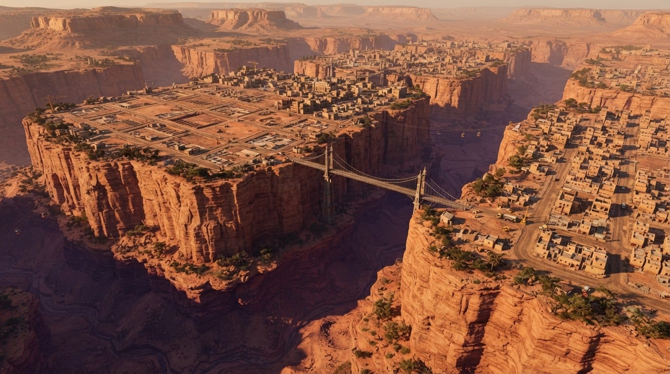 Desert canyon mesas
