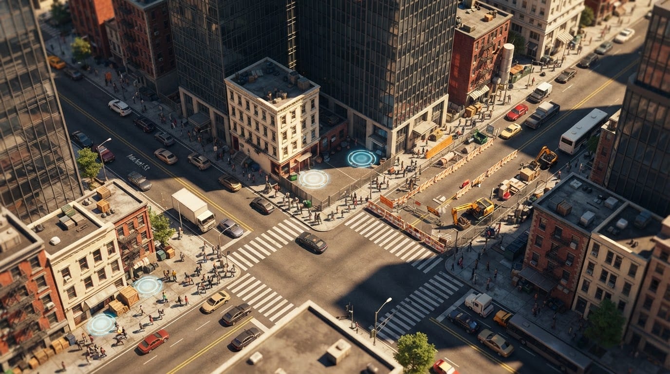 Downtown financial district