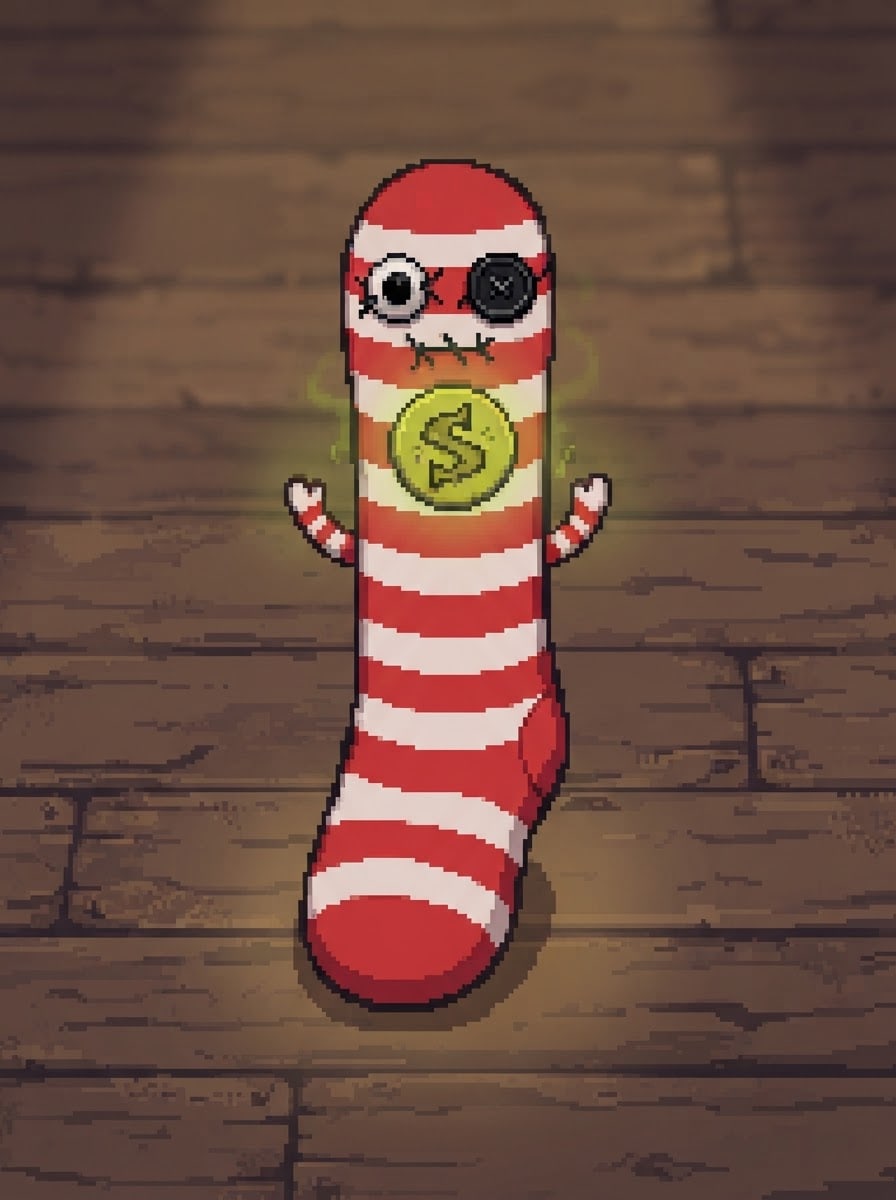 A sneaky sock puppet