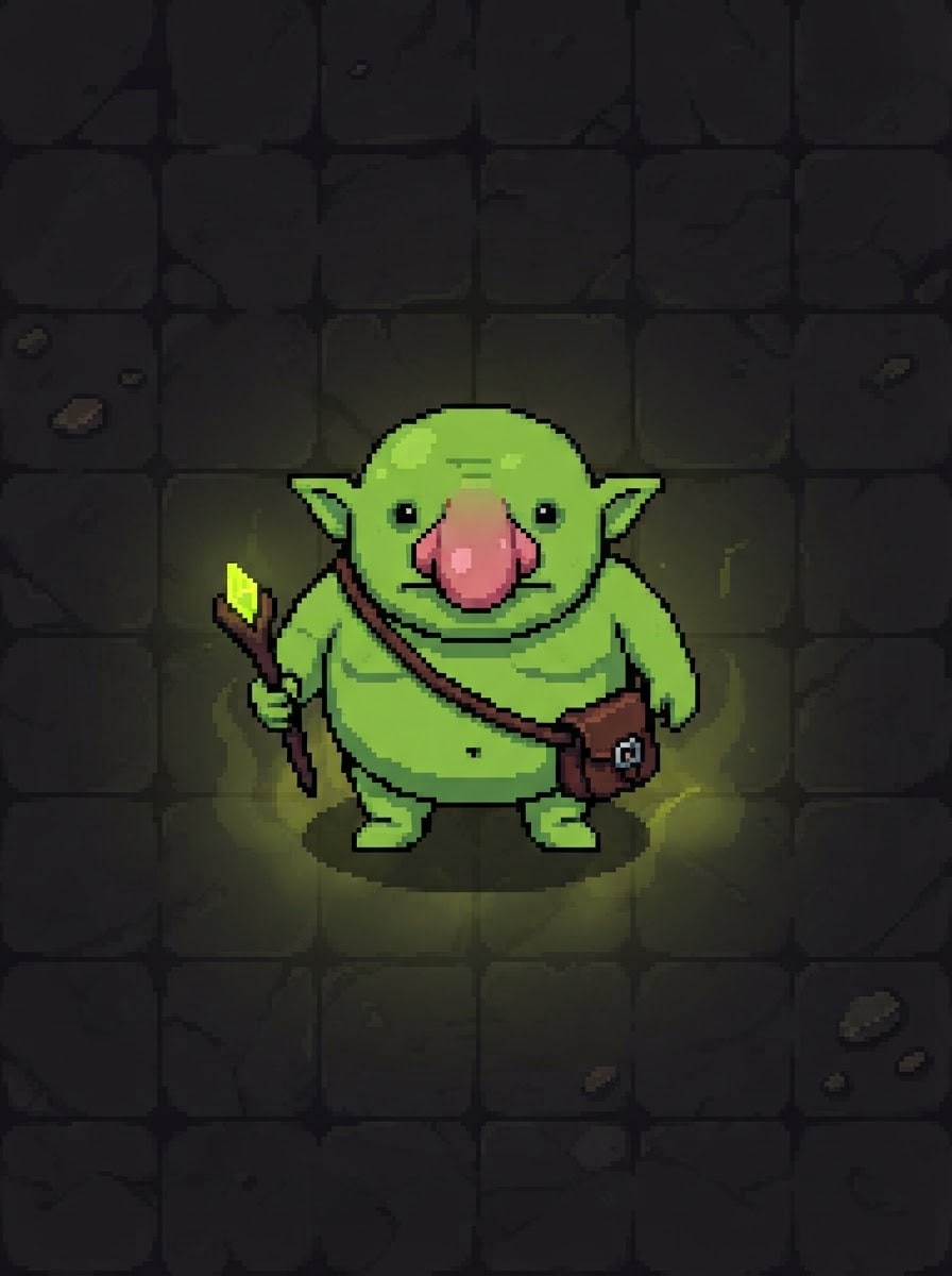 A chubby nose goblin