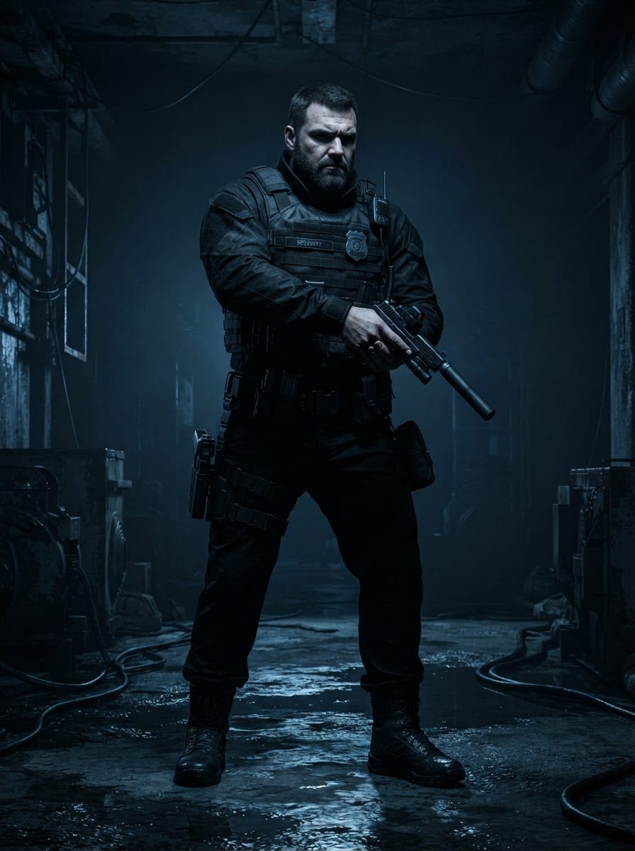 The armed security guard