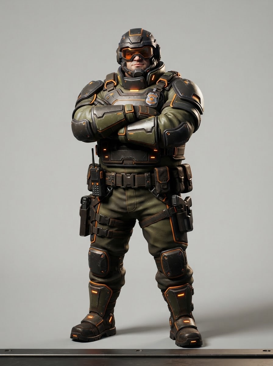 Infiltrador con traje de guardia