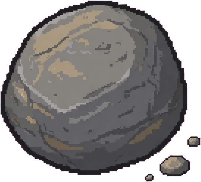 Pixel Top-Down Rock