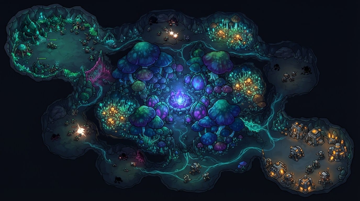Mycelium Depths, underground forest