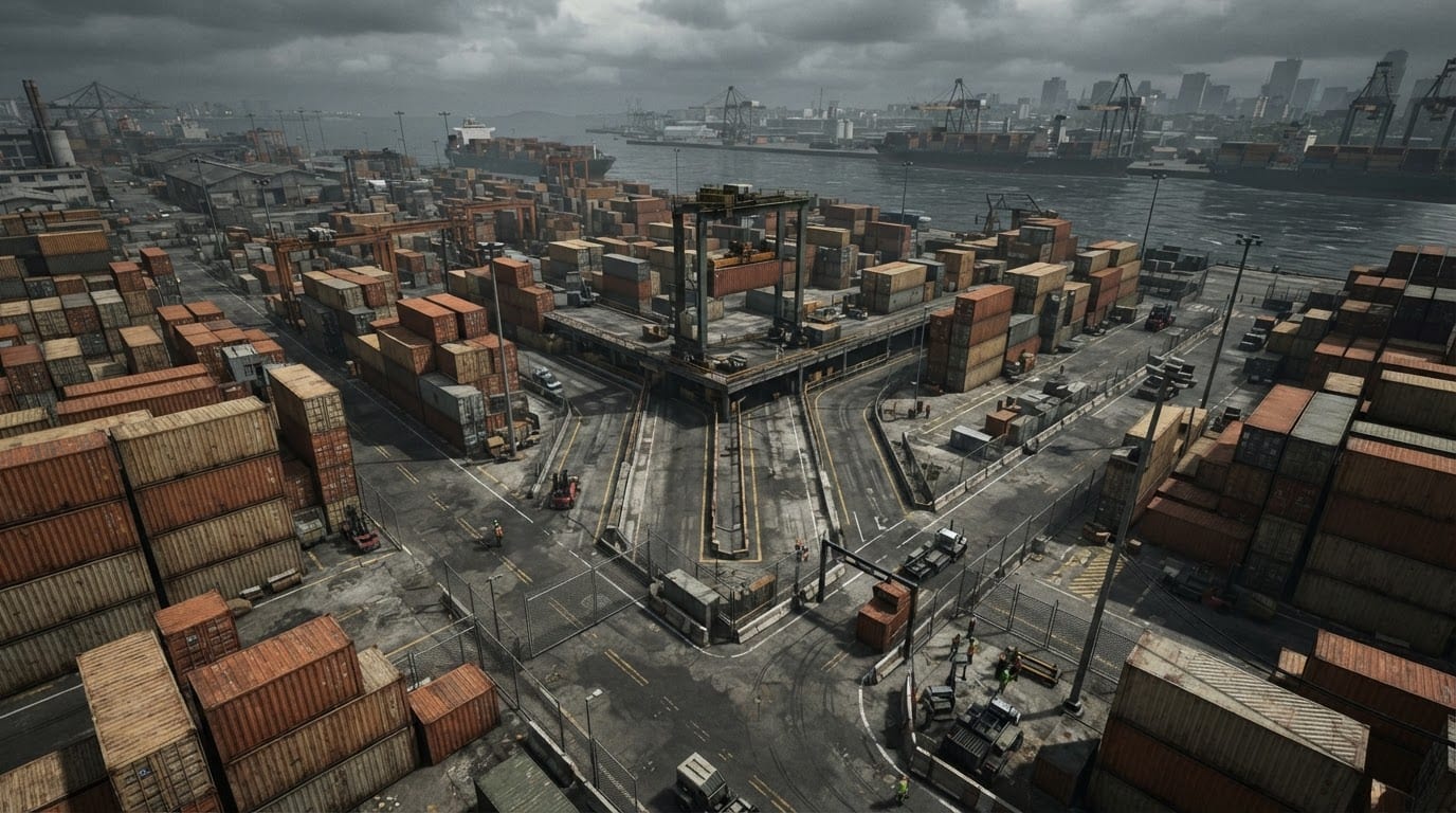 Industrial port and docks