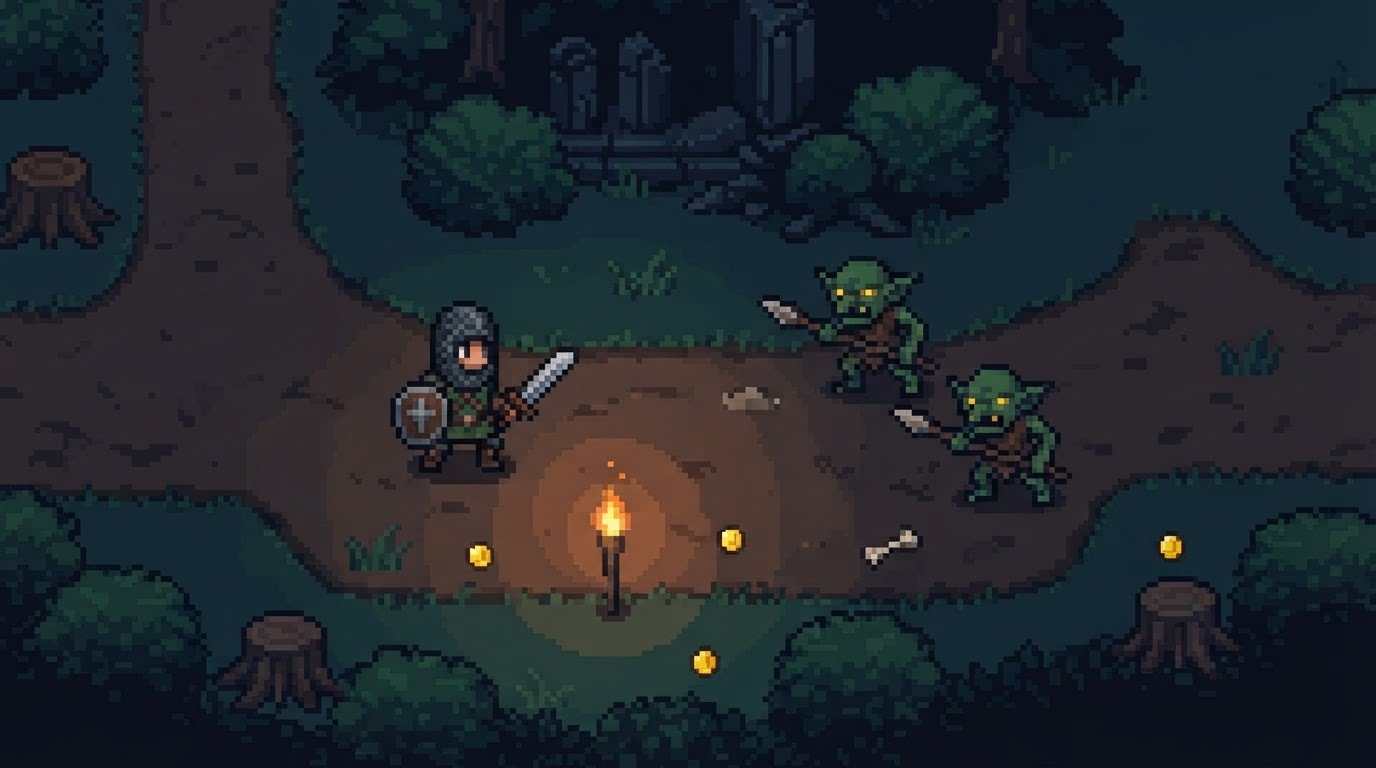 Fight goblins at night