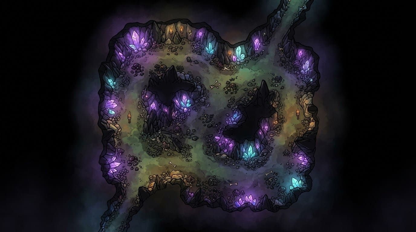 Obsidian caves underground