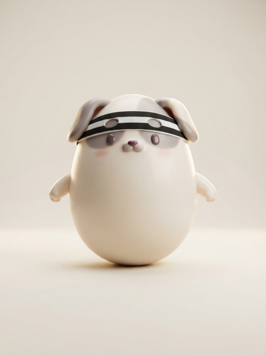 Classic cream egg cat