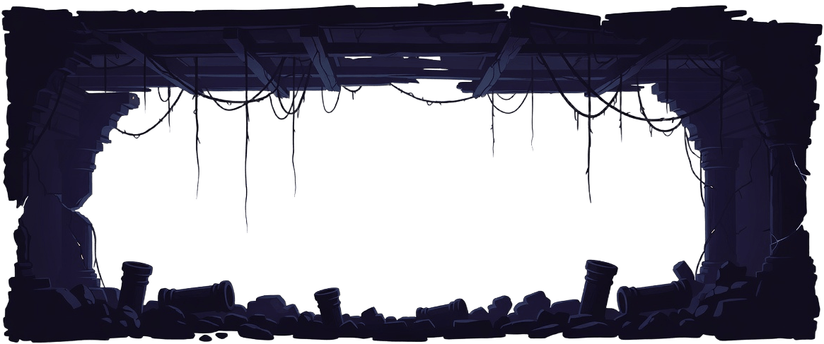 Parallax Layer 4 Foreground Silhouette - Underground City
