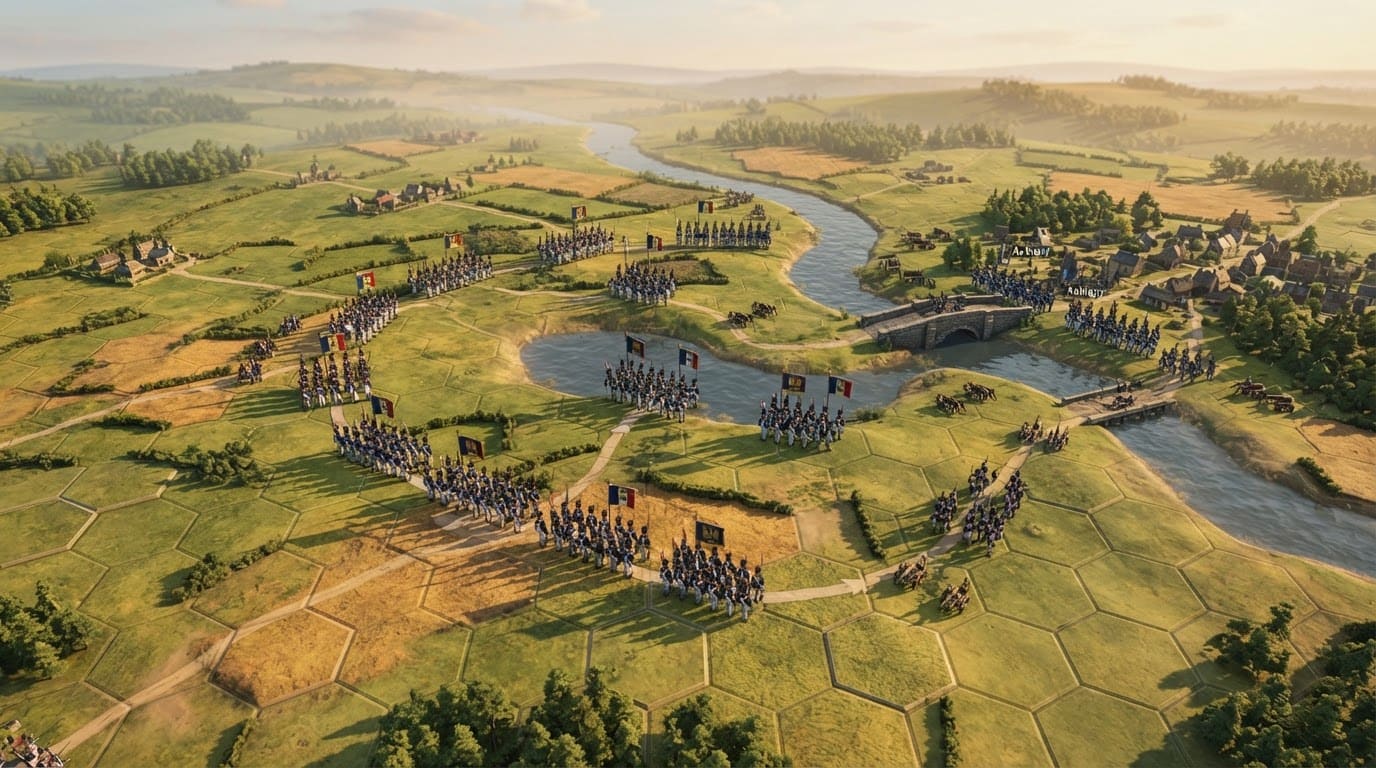 Maneuver corps across open country