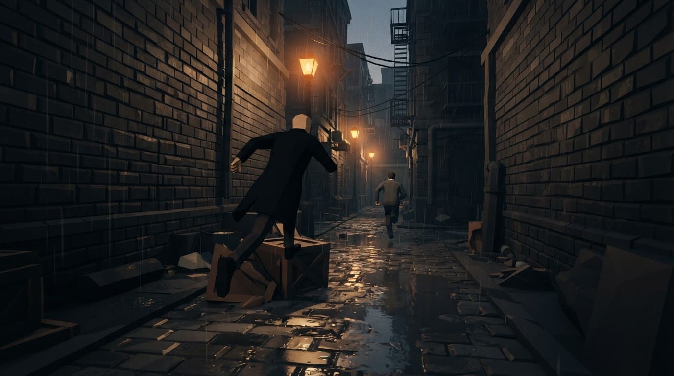 Chase a fugitive through back alleys