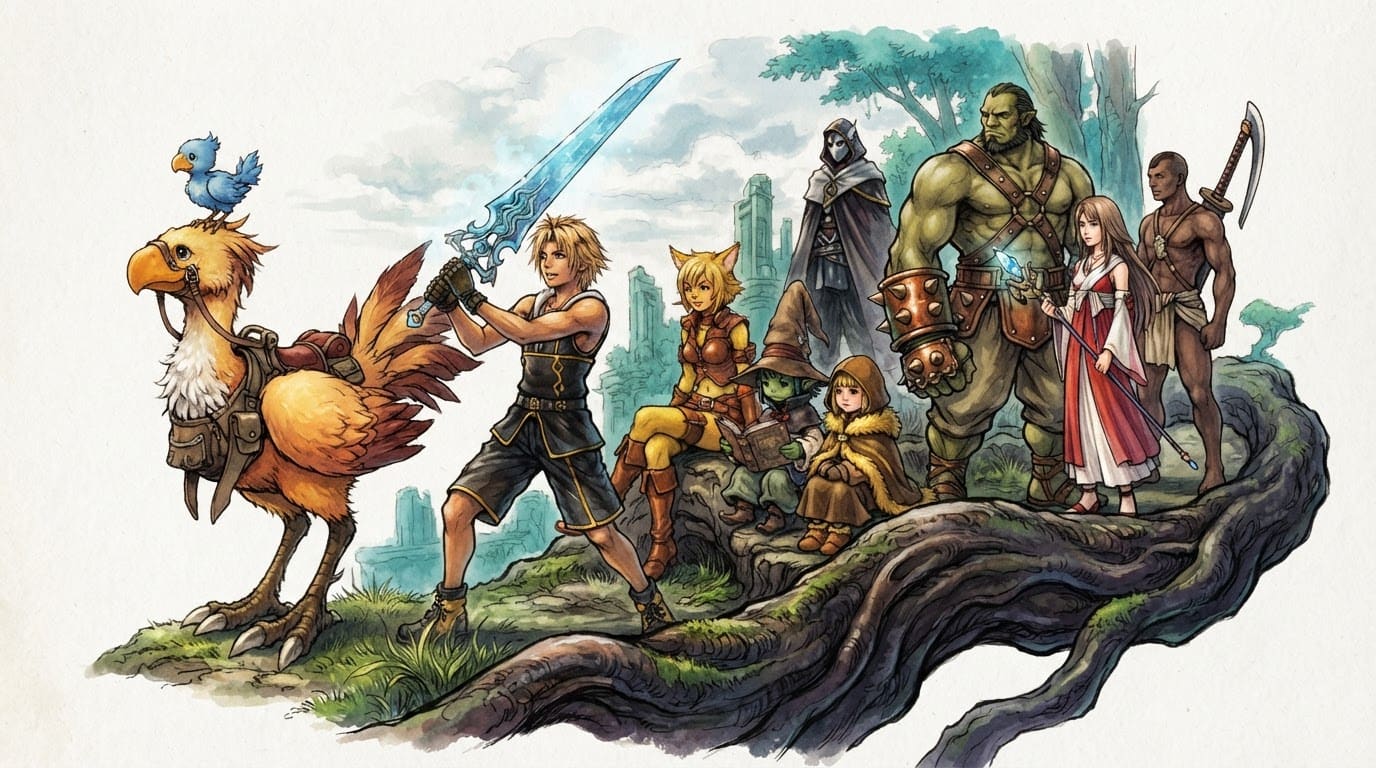 Final Fantasy X key art full color