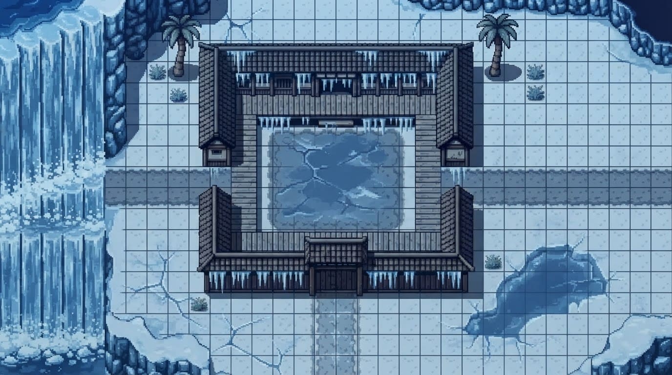 Frozen mountain monastery