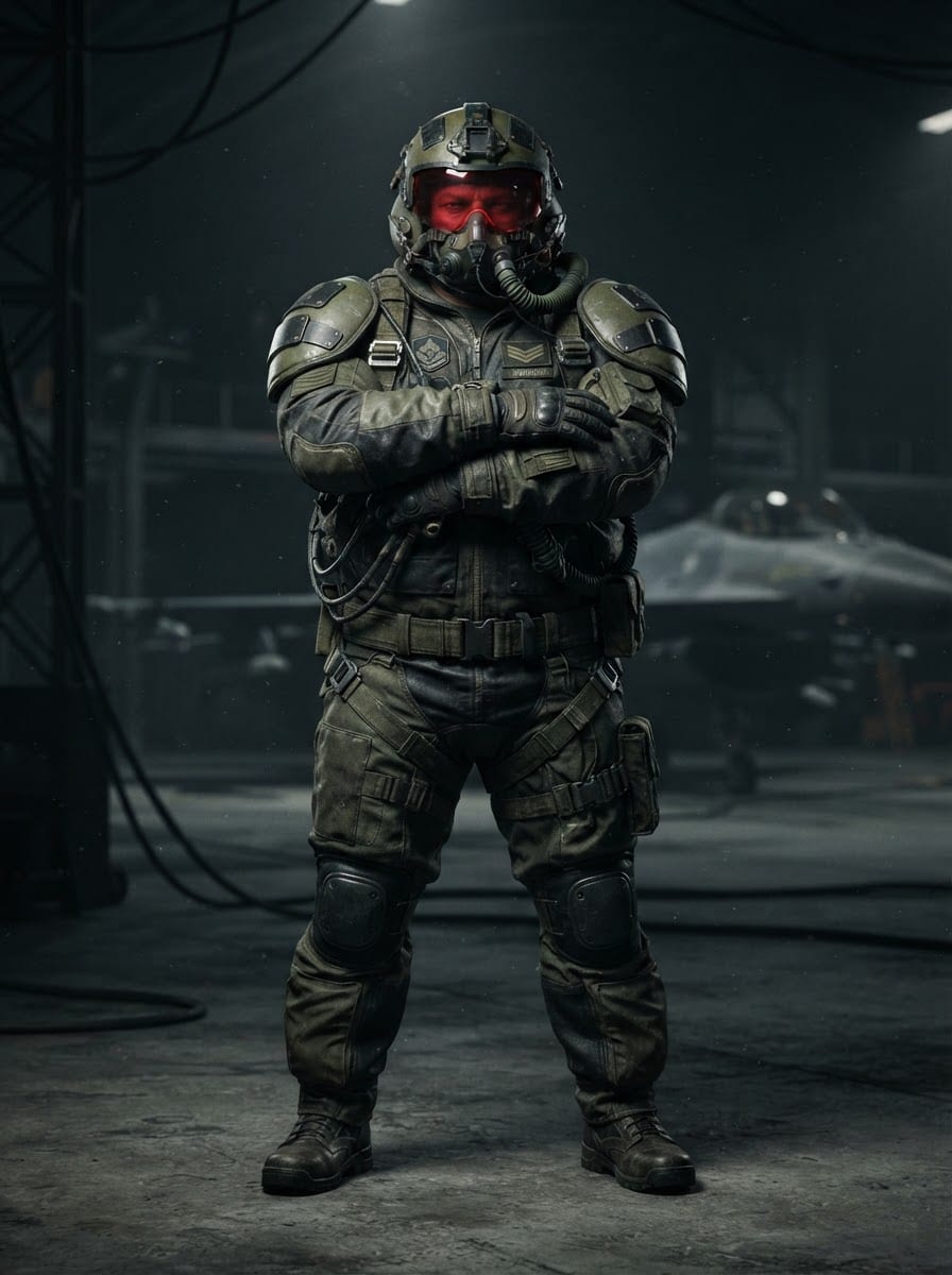 Heavy gunship operator