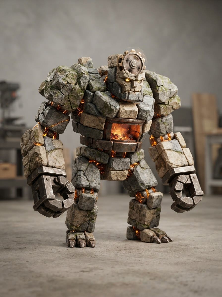 Golem construtor de pedra