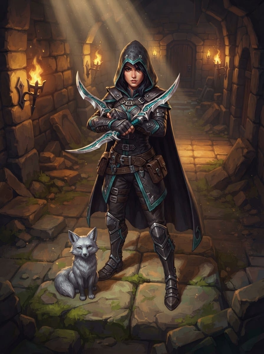 Shadow rogue and fox companion