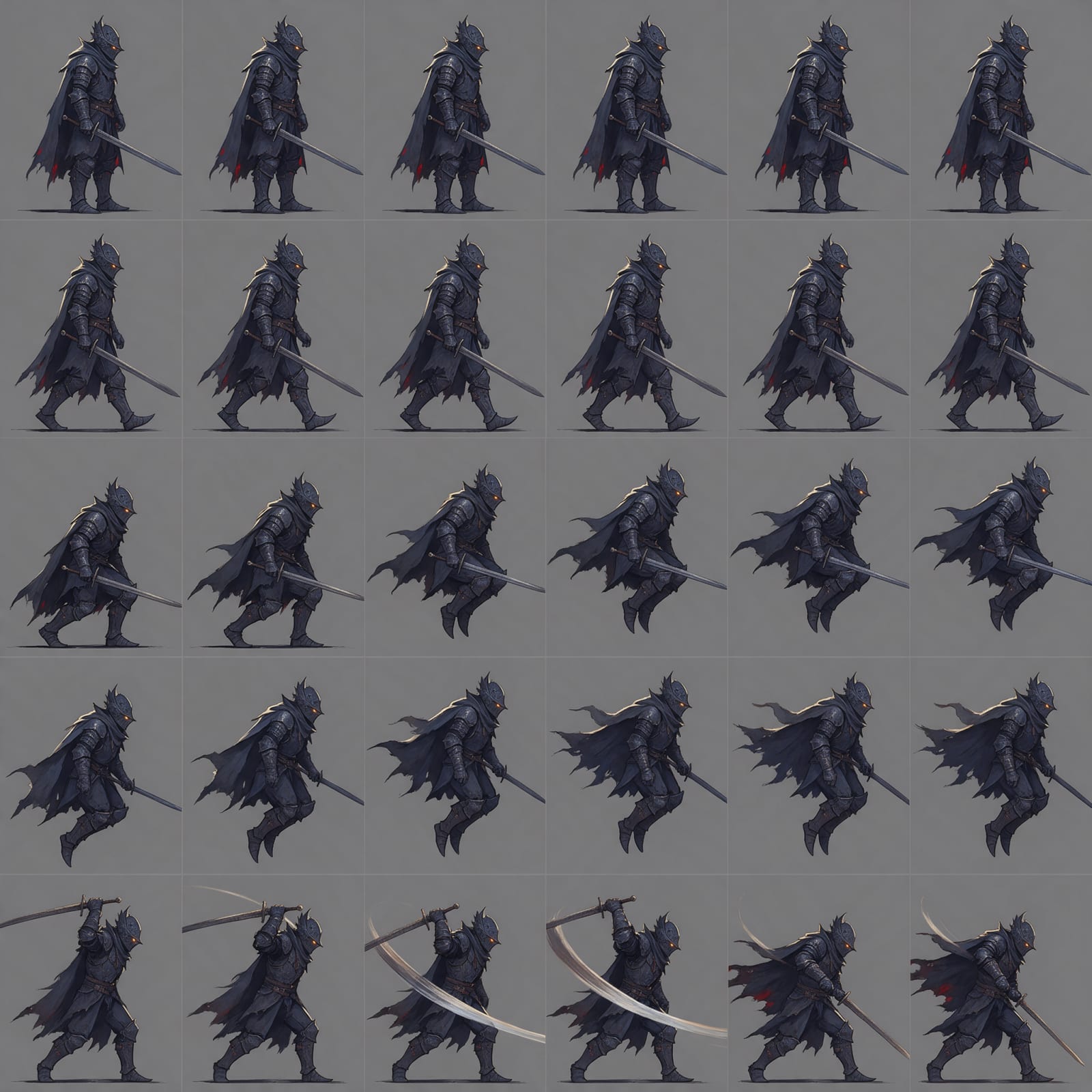 Cursed Iron Knight Sprite Sheet
