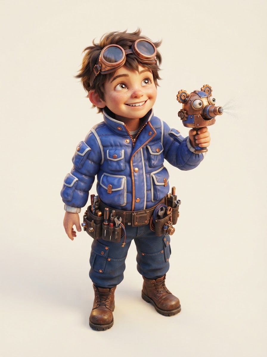 The curious inventor kid