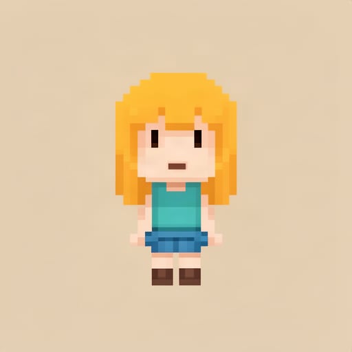Chibi Blonde Girl Warrior