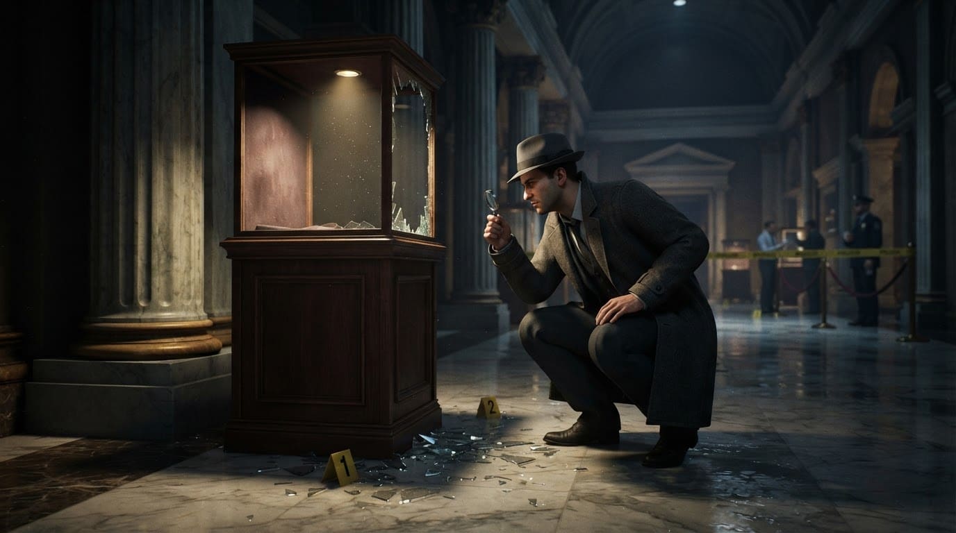 Investigate the museum crime scene
