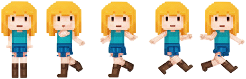 Chibi Blonde Runner