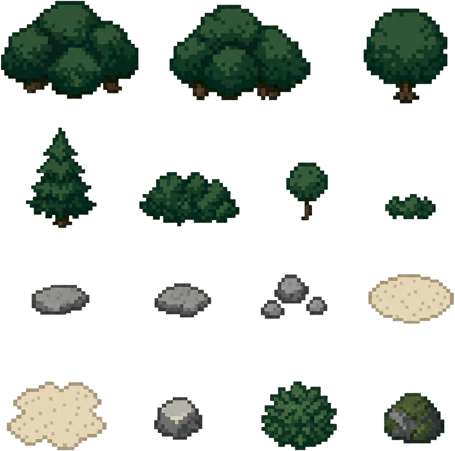 Meadow Decoration Sprite Sheet