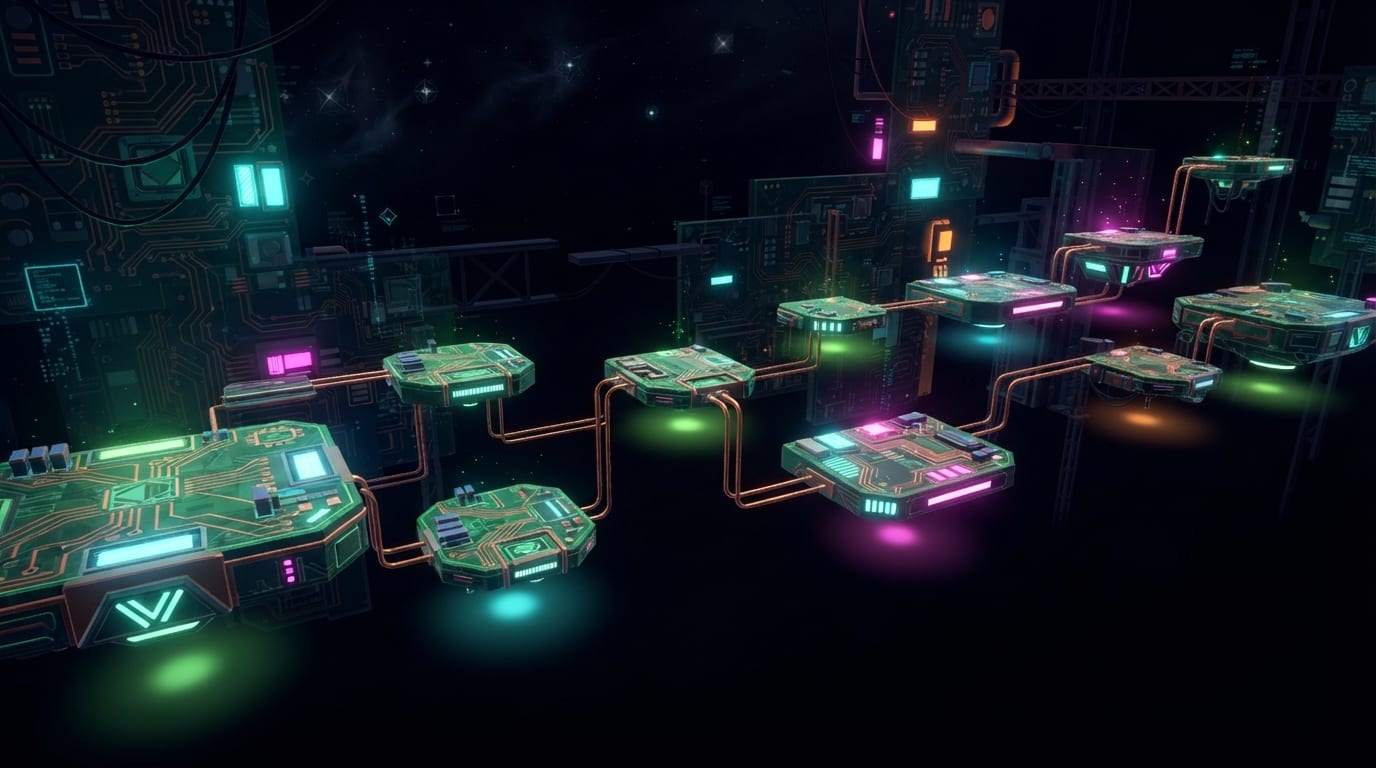 Floating circuit-board sky