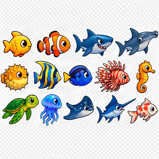 Cartoon Sea Creatures