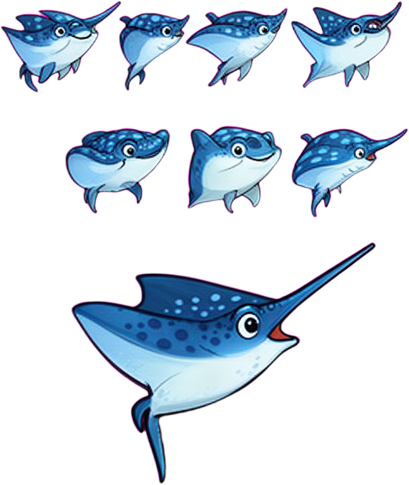 Blue Manta Ray